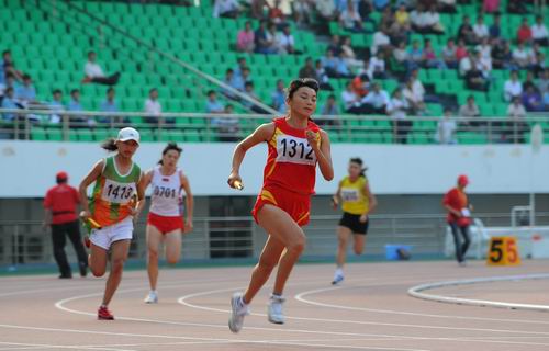 田径――女子4X400米接力赛赛况-第六届
